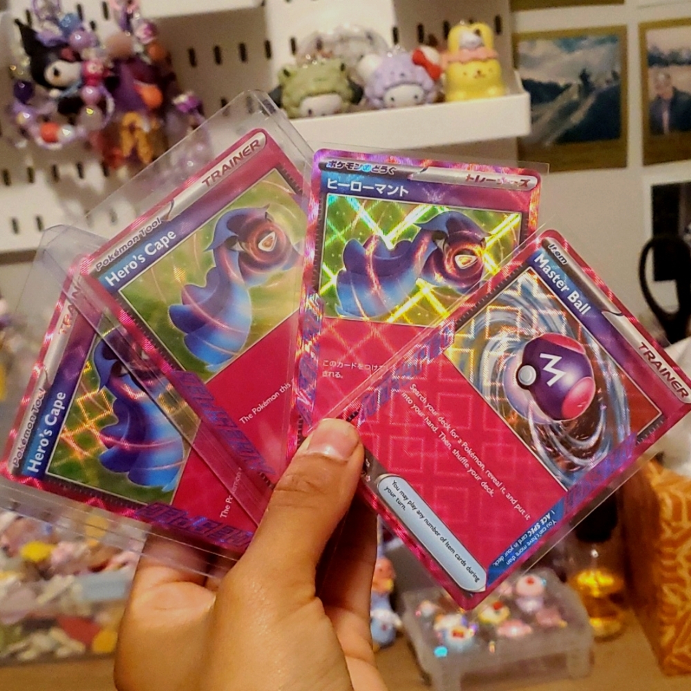 Japanese and English Pokémon cards